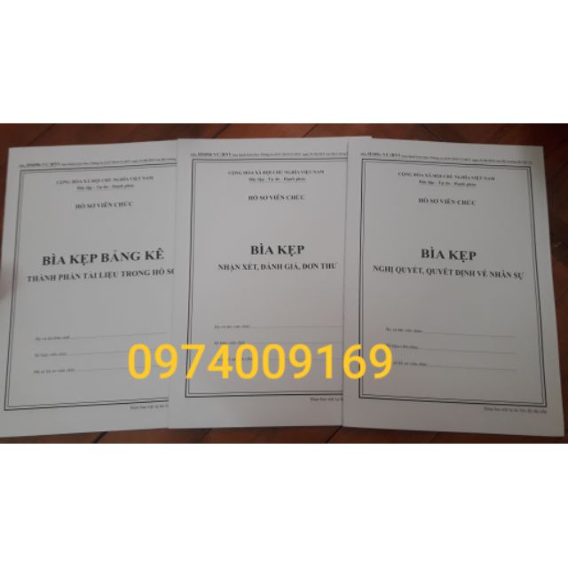 Bìa kẹp hồ sơ viên chức theo thông tư 07/2019