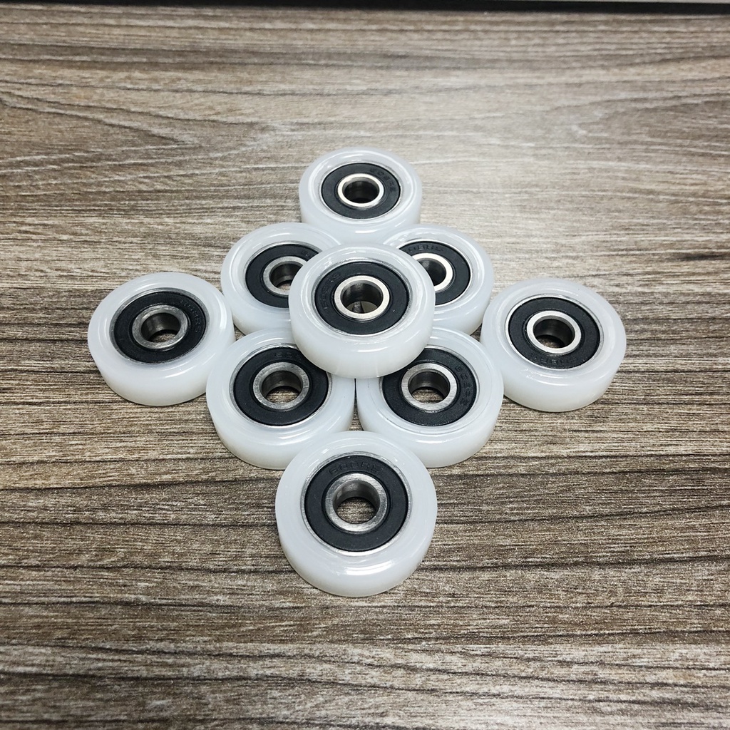 Bánh xe nhựa, con lăn vòng bi 608