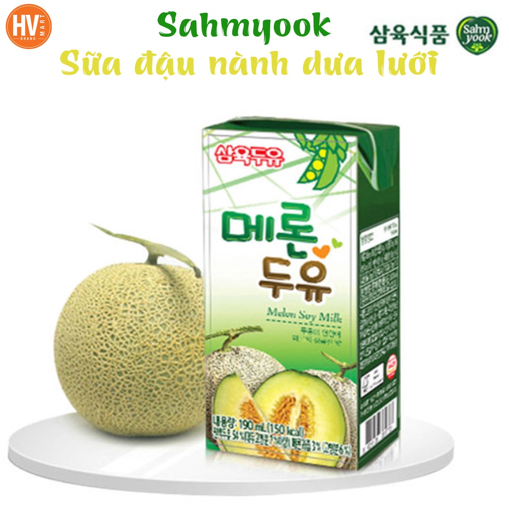 Sữa Đậu Nành Vị Dưa Lưới Hàn Quốc Sahmyook 190ml