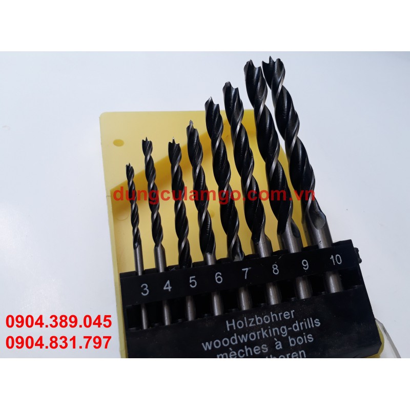 Bộ mũi khoan gỗ đầu đinh