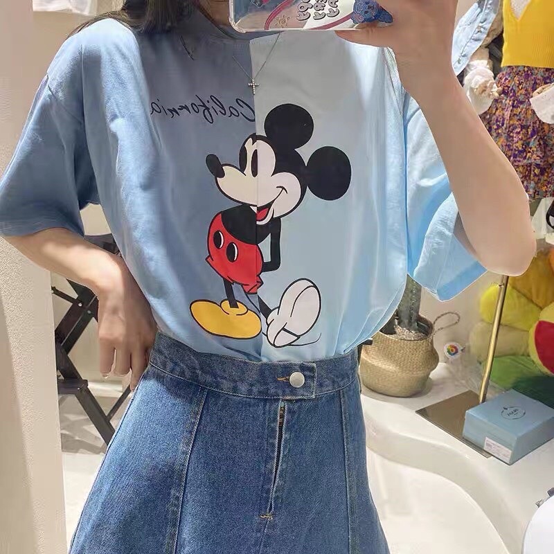 Áo thun tshirt mickey phối màu dễ thương