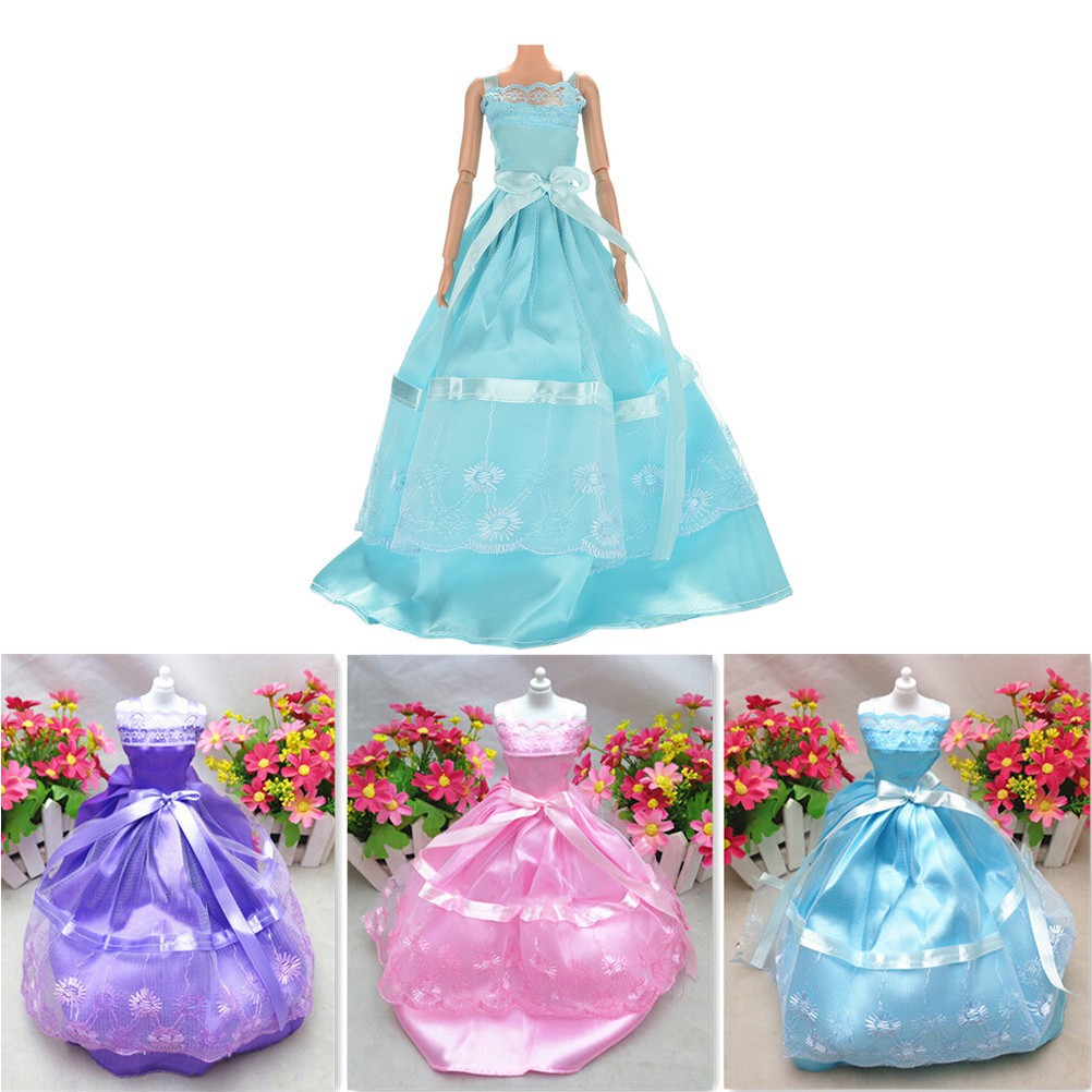 1 Pcs Sling Lace Party Dress for 11 &quot; Barbies Doll Color Random Fashionapple