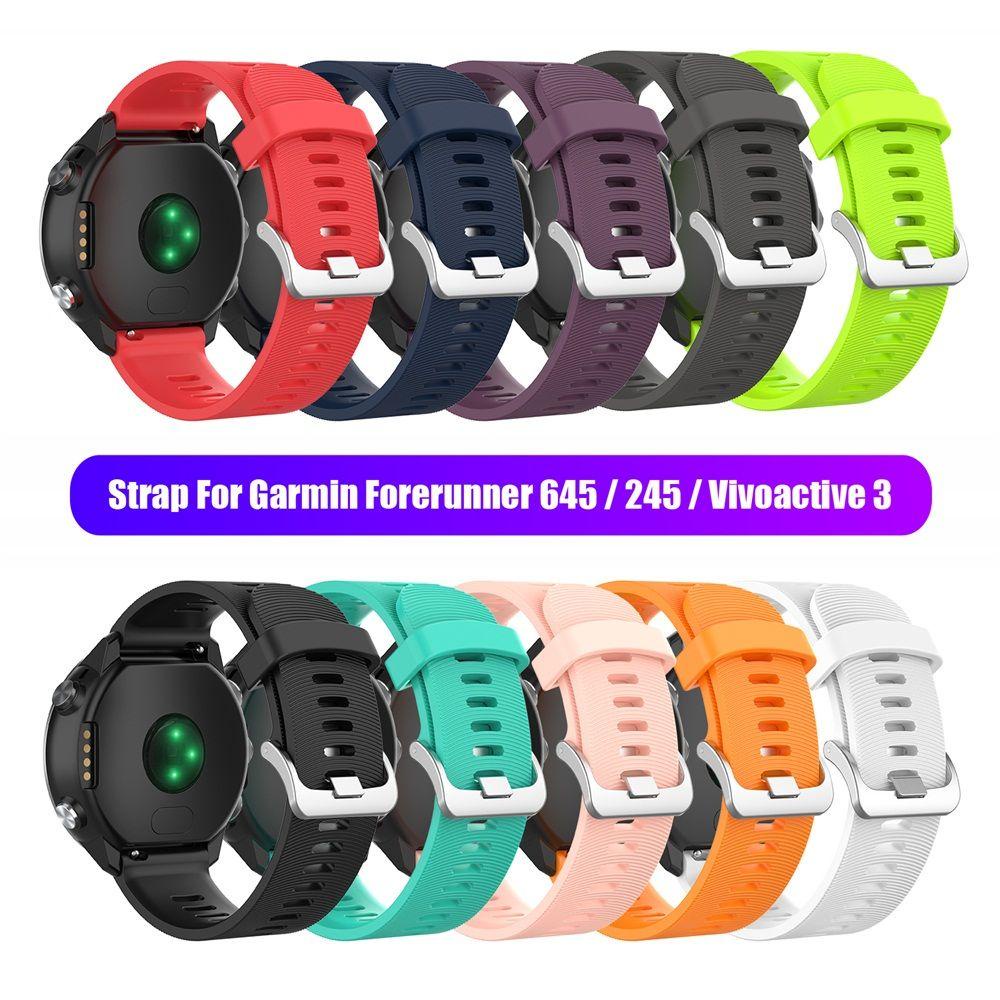 BTLIMER Dây Đeo Thay Thế Bằng Silicon Mềm Cho Garmin Forerunner 645 245 245M