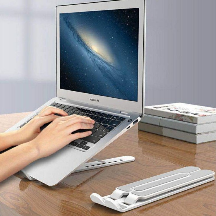 Giá đỡ laptop nhôm CAO CẤP - 2 CHỐT, kệ đỡ máy tính bảng, macbook, ipad tản nhiệt, gấp gọn tiện , chịu lực siêu tốt