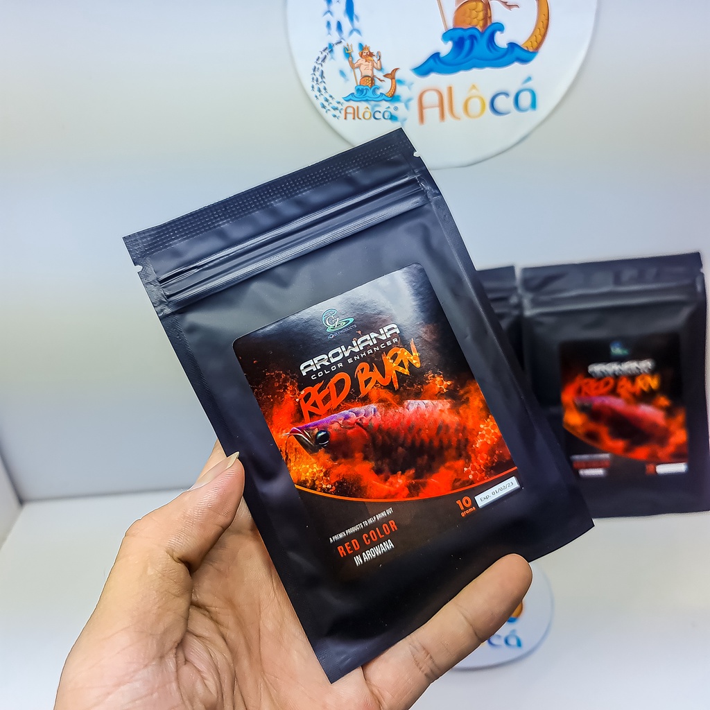 Bột Vitamin Arowana Red Burn CZ30 kích màu đỏ cho cá rồng Huyết Long, La Hán, King Kong, Hồng Két, Cầu Vồng gói 10g