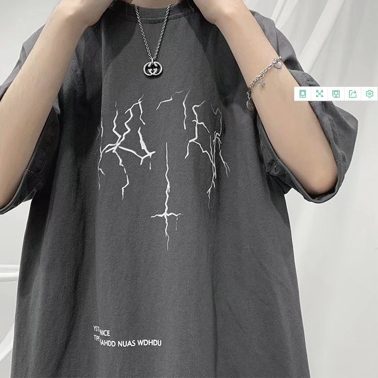 Áo Thun Cổ Tròn Dáng Rộng In Chữ Phong Cách Hàn Quốc Thời Trang Mùa Hè Cho Nam