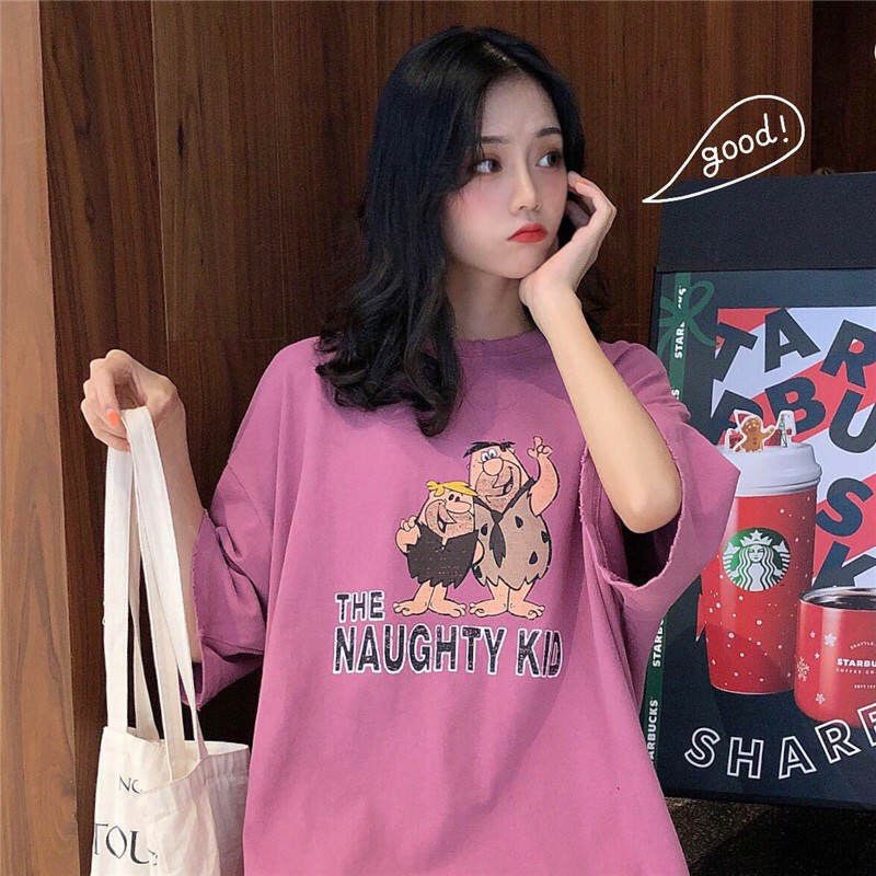 Áo thun tay lỡ Unisex The NAUGHTY KID
