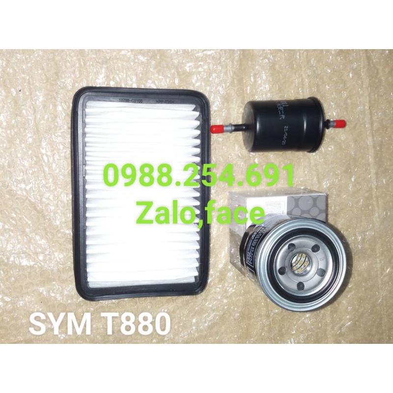 Lọc gió, lọc xăng xe ô tô Sym T880 hàng tốt, chất lượng