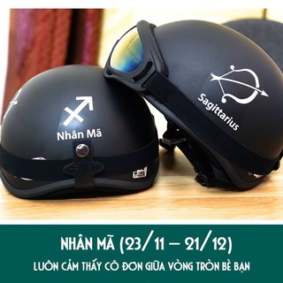 NHÂN MÃ KÈM KÍNH UV - nón bảo hiểm nữa đầu CUNG HOÀN ĐẠO kèm kính uv x400 mẫu mới - mũ bảo hiểm NHÂN MÃ kèm kính uv x400