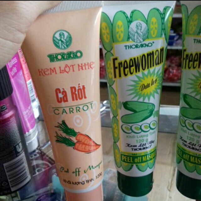 Kem lột mụn dưa leo, cà rốt