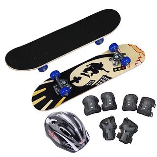 Ván trượt trẻ em thể thao mặt nhám cho bé từ 3 tuổi tặng kèm mũ và bảo vệ chân tay