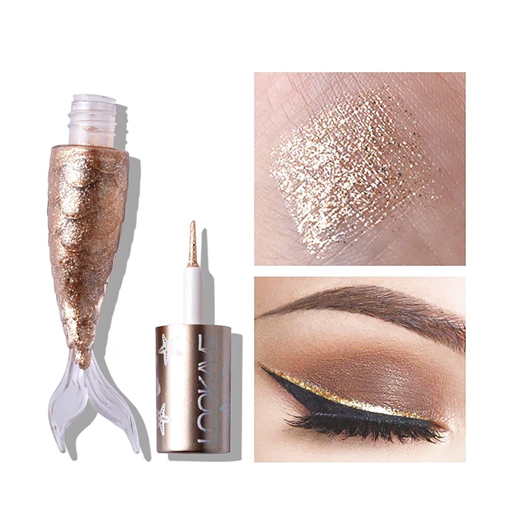 Set 4 Bút Kẻ Mắt Dạng Lỏng Chống Nhòe Lâu Trôi Thiết Kế Vỏ Hình Kim Cương Độc Đáo