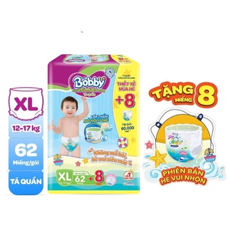 Combo 2 bịch tã quần bobby ultra jumbo l68/xl62/xxl56