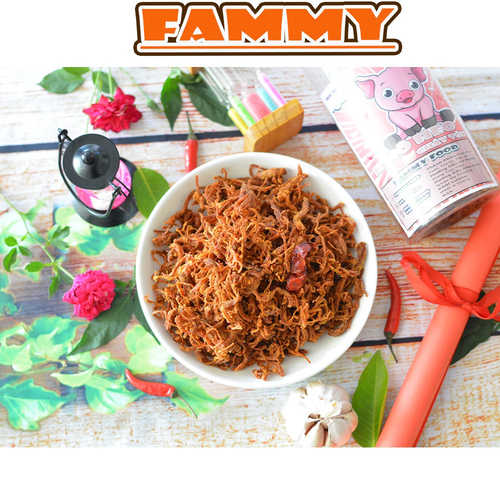 Khô heo, khô lợn cháy tỏi 300g FAMMY, đồ ăn vặt Đà Lạt vừa rẻ vừa ngon | BigBuy360 - bigbuy360.vn