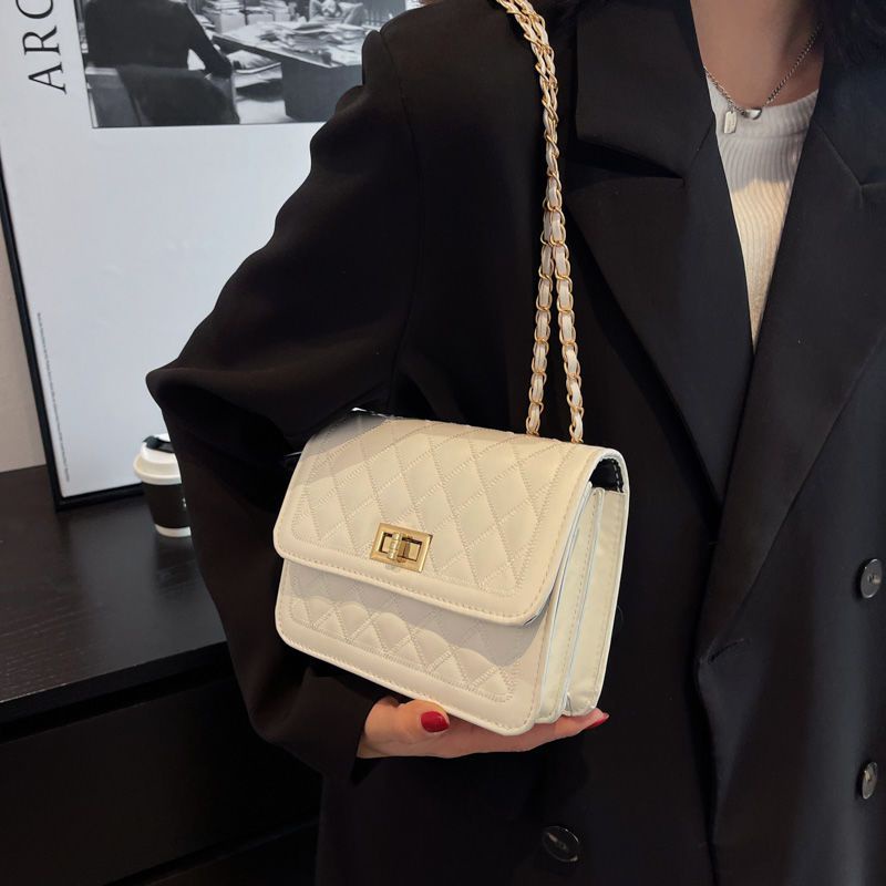 Túi Đeo Chéo Nhỏ Hình Vuông Thêu Họa Tiết Kim Cương Thời Trang Cho Nữ