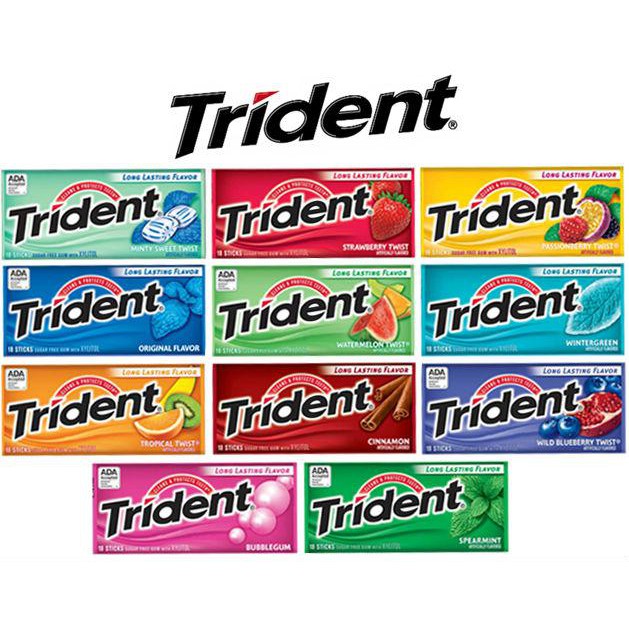 [Vĩ 14 thanh] Kẹo singum Trident nhập khẩu - Date Dài