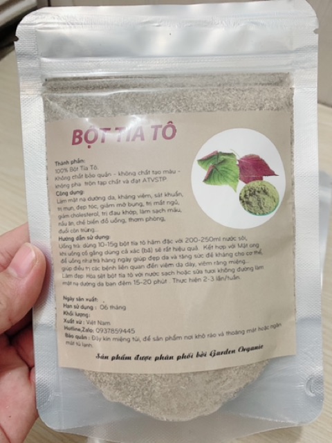 BỘT TÍA TÔ 200gr (100% nguyên chất) UỐNG - LÀM ĐẸP