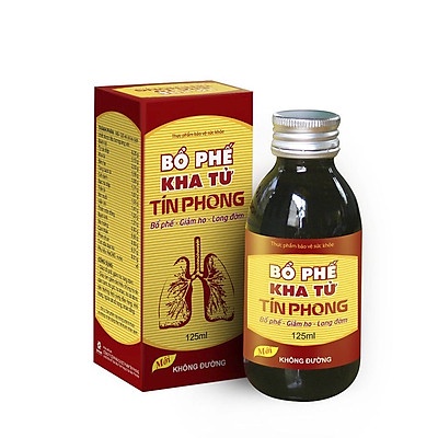 Siro giảm ho Bổ phế kha tử Tín Phong - Hỗ trợ các trường hợp đau họng, khàn tiếng, lông đờm - Chai 125ml
