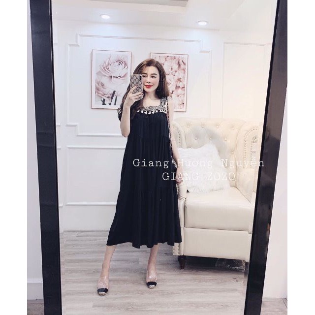 Váy bầu - Đầm bầu dáng suông đẹp kiểu trẻ trung mặc bầu và thời trang V213