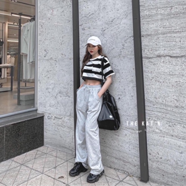 Sét crt kẻ + quần xuông xám ZXN876