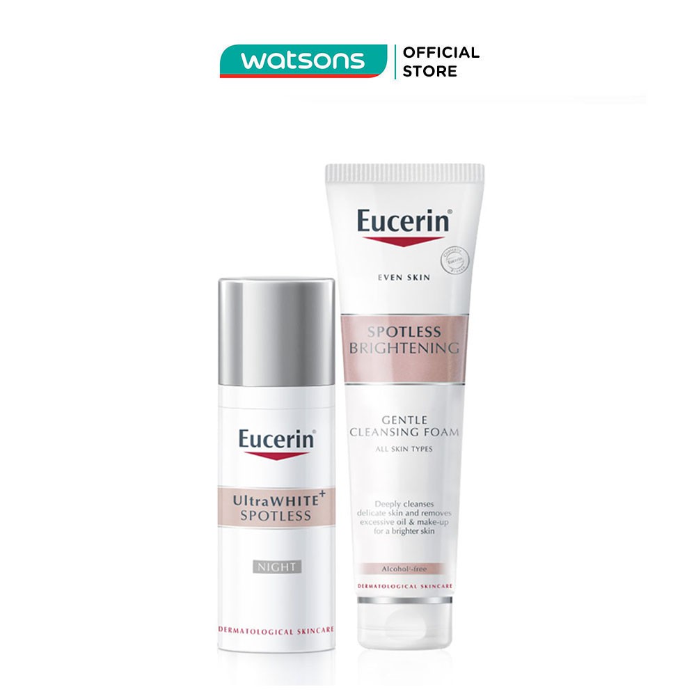 Set Eucerin Sáng Da (Kem Dưỡng Đêm Ultrawhite Spotless 50ml + Sữa Rửa Mặt Ultrawhite Spotless 150g)