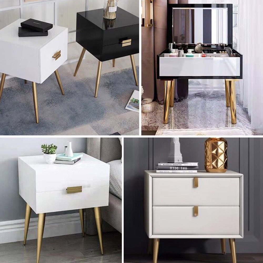 Onuobao bàn chân đồ nội thất côn với vít 10-40cm Màu đen/màu vàng 1pcs
