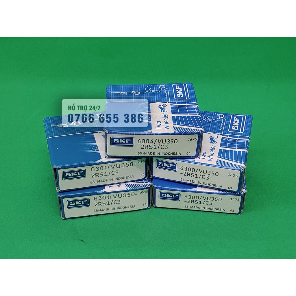 Combo trọn bộ bạc đạn SKF bánh xe Exiter 135cc (Bánh trước + Bánh Sau + Đĩa xe)