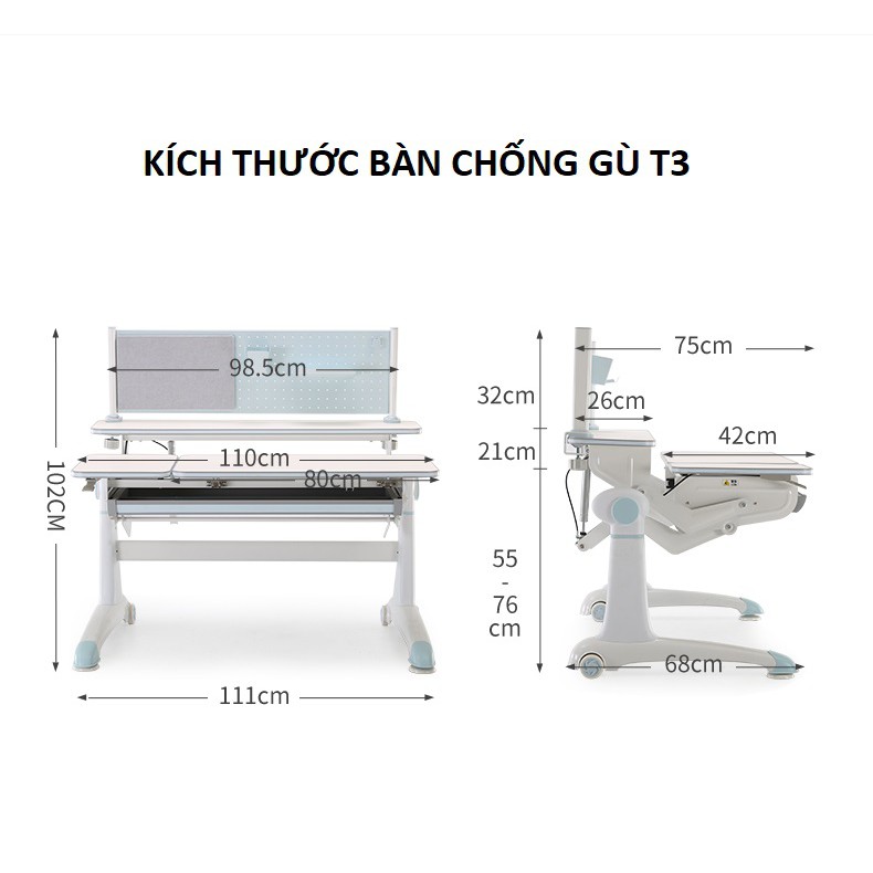Bàn Chống Gù T3 [Chính hãng SIHOO]_Bàn học chống gù chống cận thông minh | BigBuy360 - bigbuy360.vn