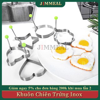 Bộ 4 khuôn chiên trứng, khuôn rán trứng tạo hình trứng inox đa năng