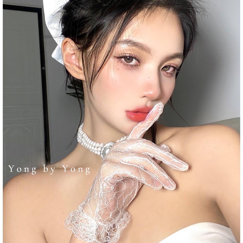 Găng Tay Ren Lưới Mỏng Phong Cách Tiểu Thư Lolita| Bao Tay Cô Dâu Yong by Yong