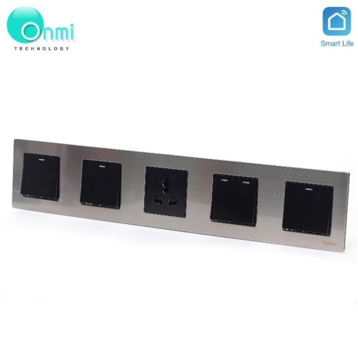 Bán sỉ - Combo Ổ cắm - Công tắc chống giật âm tường 5 Module hàng Tenko - ONMI.VN chính hãng.