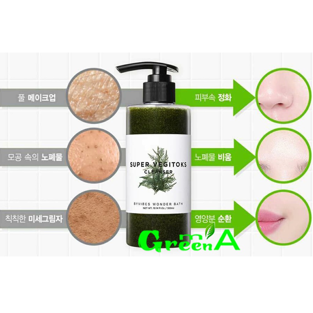 Sữa Rửa Mặt Rau Củ Quả Thải Độc Làm Sạch Tẩy Trang Super Vegitoks Cleanser Xanh Đỏ Tím 300ml [NHẬP KHẨU CHÍNH HÃNG] | BigBuy360 - bigbuy360.vn