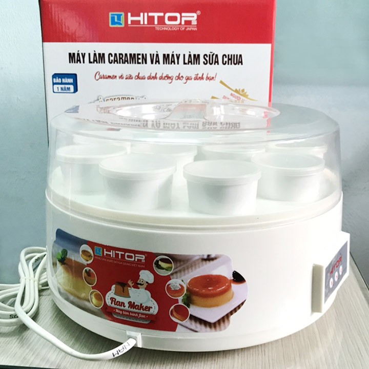 Máy làm sữa chua và bánh flan (Caramen) Hitops 12 cốc