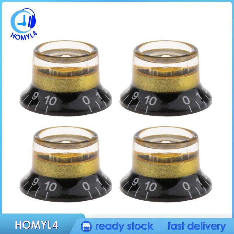 [CAMILA]Electric Guitar Tone and Volume Control Knobs Guitar Speed Control Knob Volume Tone Knobs Top Hat Replacement for LP Electric Guitar