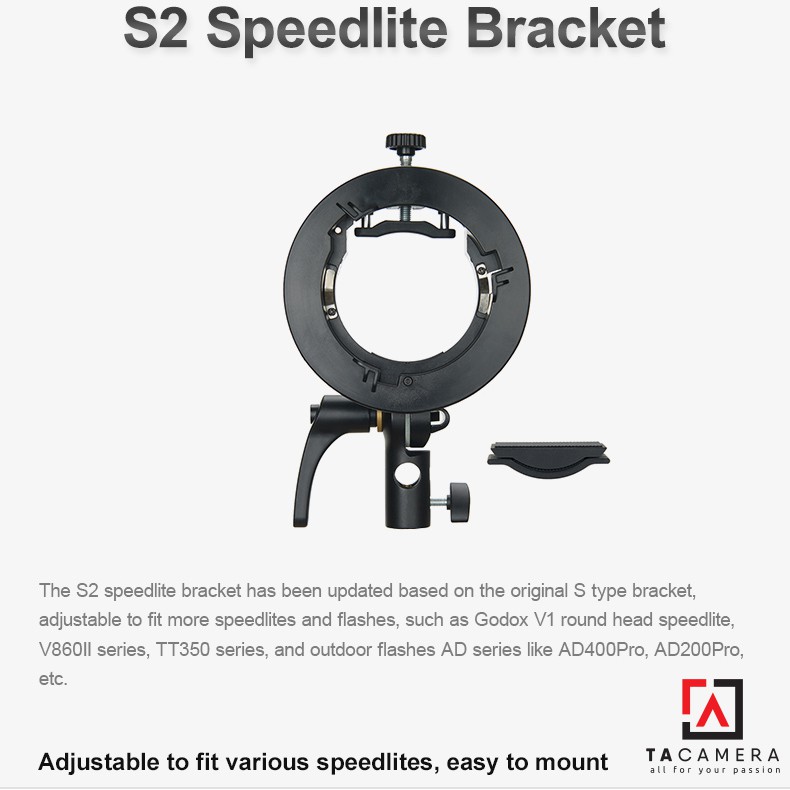 Smart Adapter Godox S2 Speedlite Bracket - Ngàm Dành Cho Flash V1