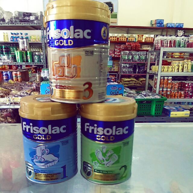 Sữa Friso cho em bé . Frisolac 1 400g giá: 235k. Frisolac 2 400g giá: 239k. Frisolac 3 400g giá: 215k