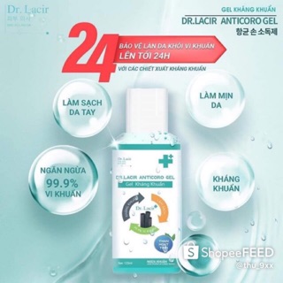 Gel rửa khô diệt 99,9% vi khuẩn, vi rút dr.lacir