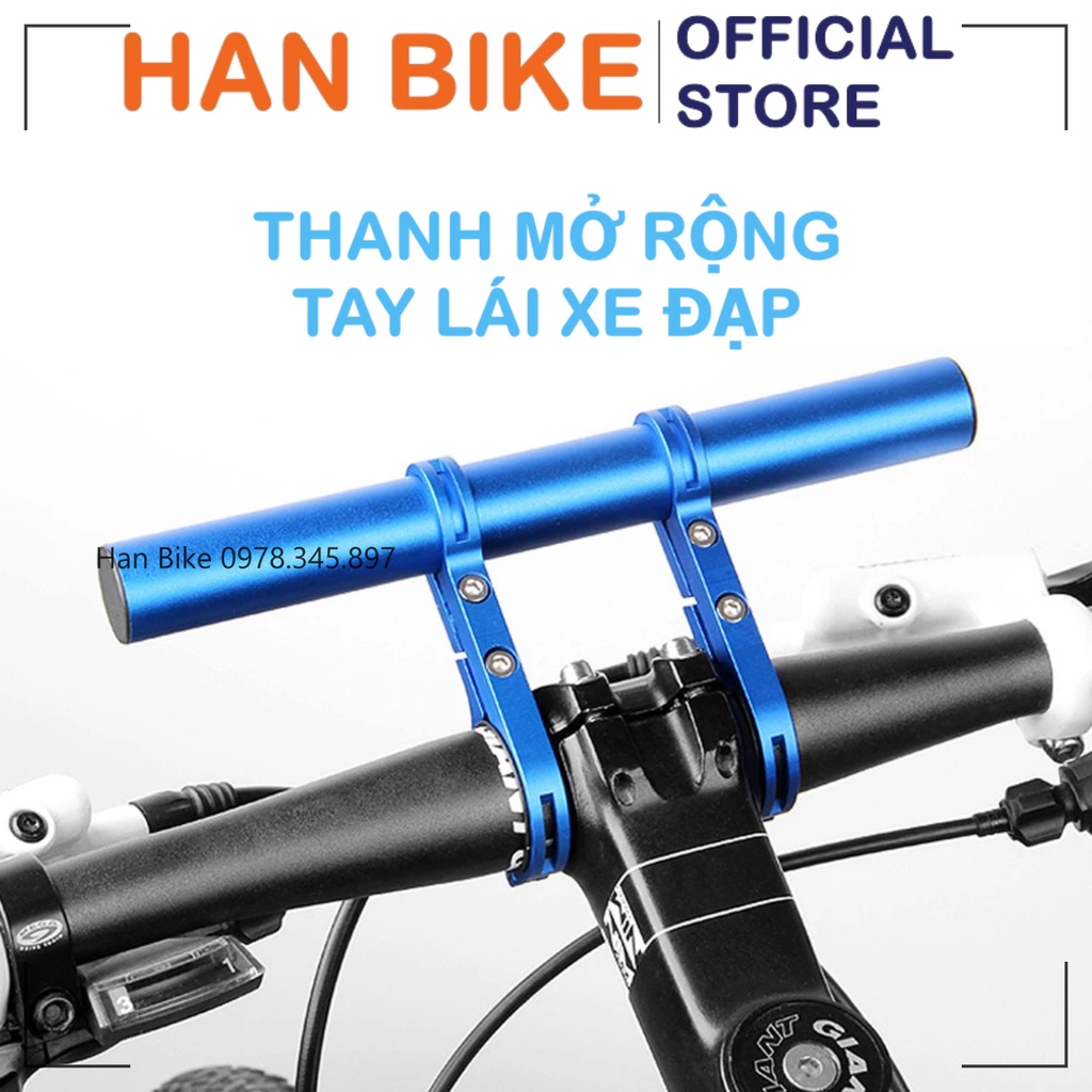 Tay lái xe đạp thể thao địa hình thanh mở rộng tay lái 20cm ống hợp kim nhôm chắc chắn HAN BIKE