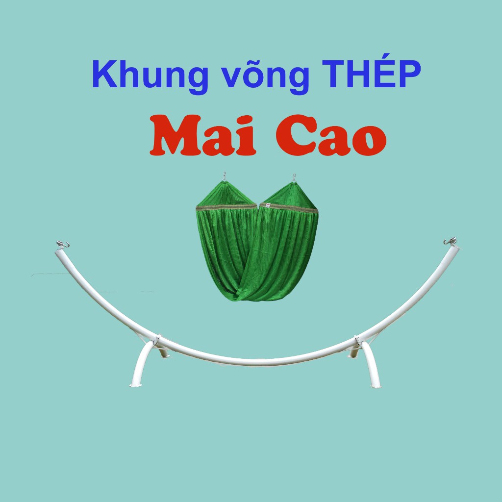 Trọn BỘ khung võng xếp lắp ráp THÉP phi 49 và Võng lưới