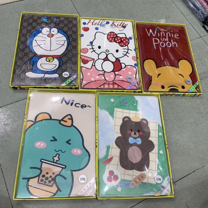 Bao da Samsung Tab S7 FE S7FE T730 T735 T736 / S7 Plus S7Plus T970 T975 T976 dẻo nhiều hình dễ thương