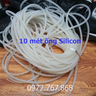 (10 mét) Ống Silicon dẻo chống cháy chịu nhiệt 230°C, an toàn cho ngành y, thực phẩm, chịu dầu, chịu hóa chất
