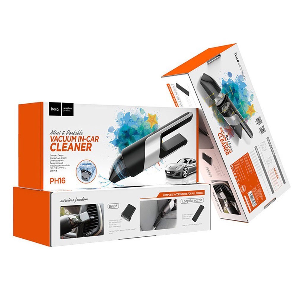 Máy hút bụi cầm tay mini xe hơi PH16 Hoco Chính Hãng Hoco công xuất lớn hút cực sạch | BigBuy360 - bigbuy360.vn