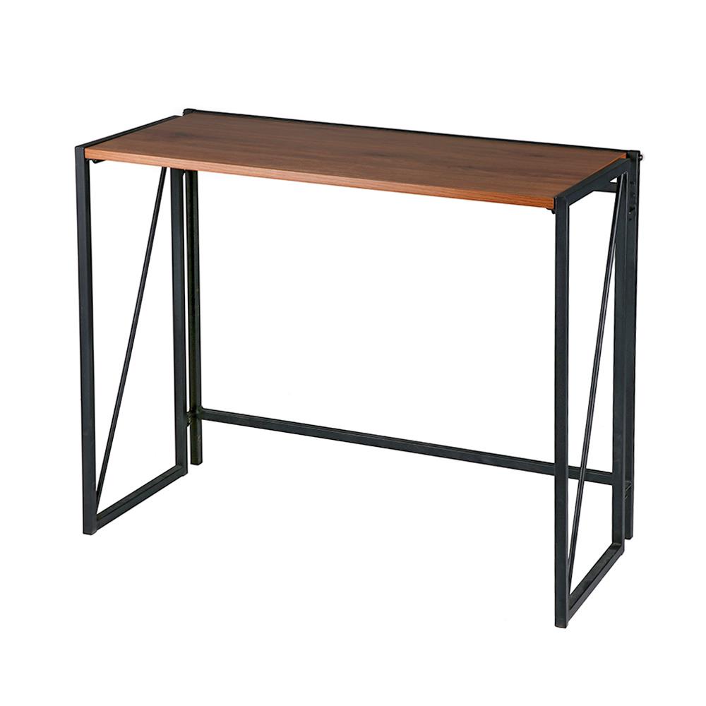 HomeBase FURDINI Bàn làm việc văn phòng bằng gỗ ép khung thép có thể gấp lại JM0911 W95xH76xD45cm màu cổ điển