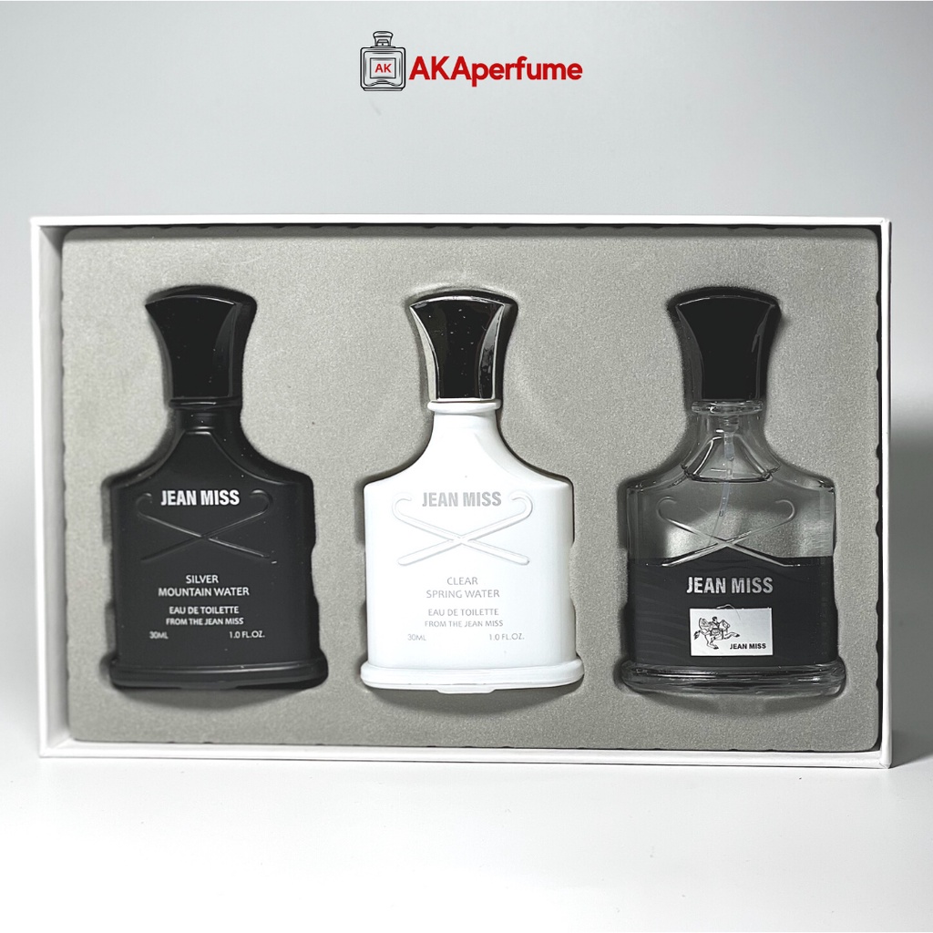 Nước hoa nam bộ quà tặng chính hãng Jean Miss,dầu thơm nam bộ giftset EDT 3x30ml-Akaperfume store