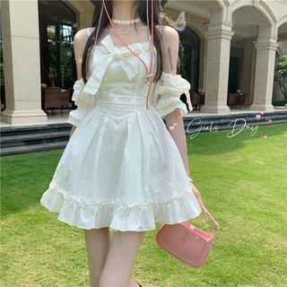 [Sẵn ✨] Váy Đầm Nữ Trắng Tiểu Thư Váy Xòe Kiểu Dáng Mới 2022 🐇