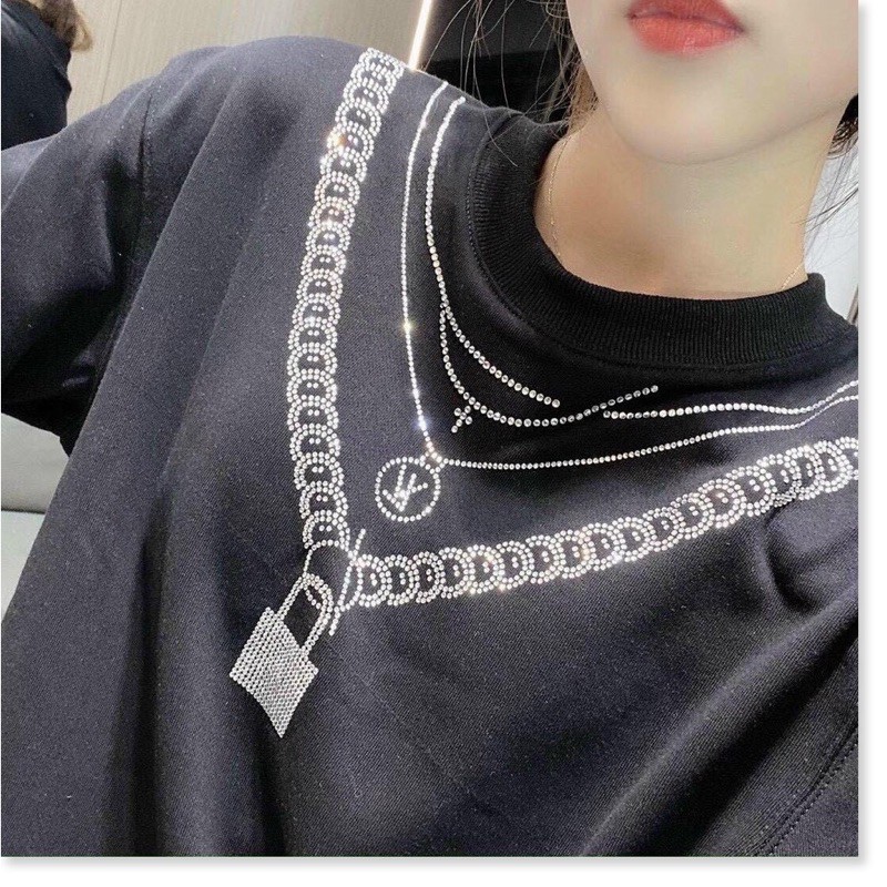 Áo Sweater dây xích viền cổ cực chất  Áo sweater dày dặn, áo sweater nam nữ đẹp,áo đôi đẹp