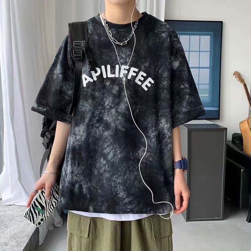 Áo Thun Cổ Tròn Tshirt Nữ Nam Unisex Chất Vải Thun Cotton Loang Apiliffee WAT472