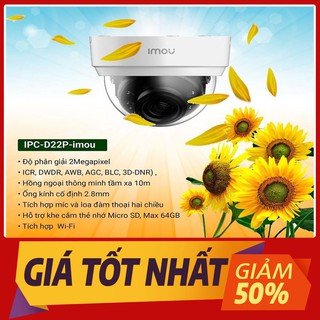 Camera Dahua IP Wifi Dome 2.0MP IPC-D22P-IMOU-1080p , imou D22EP , imou D22