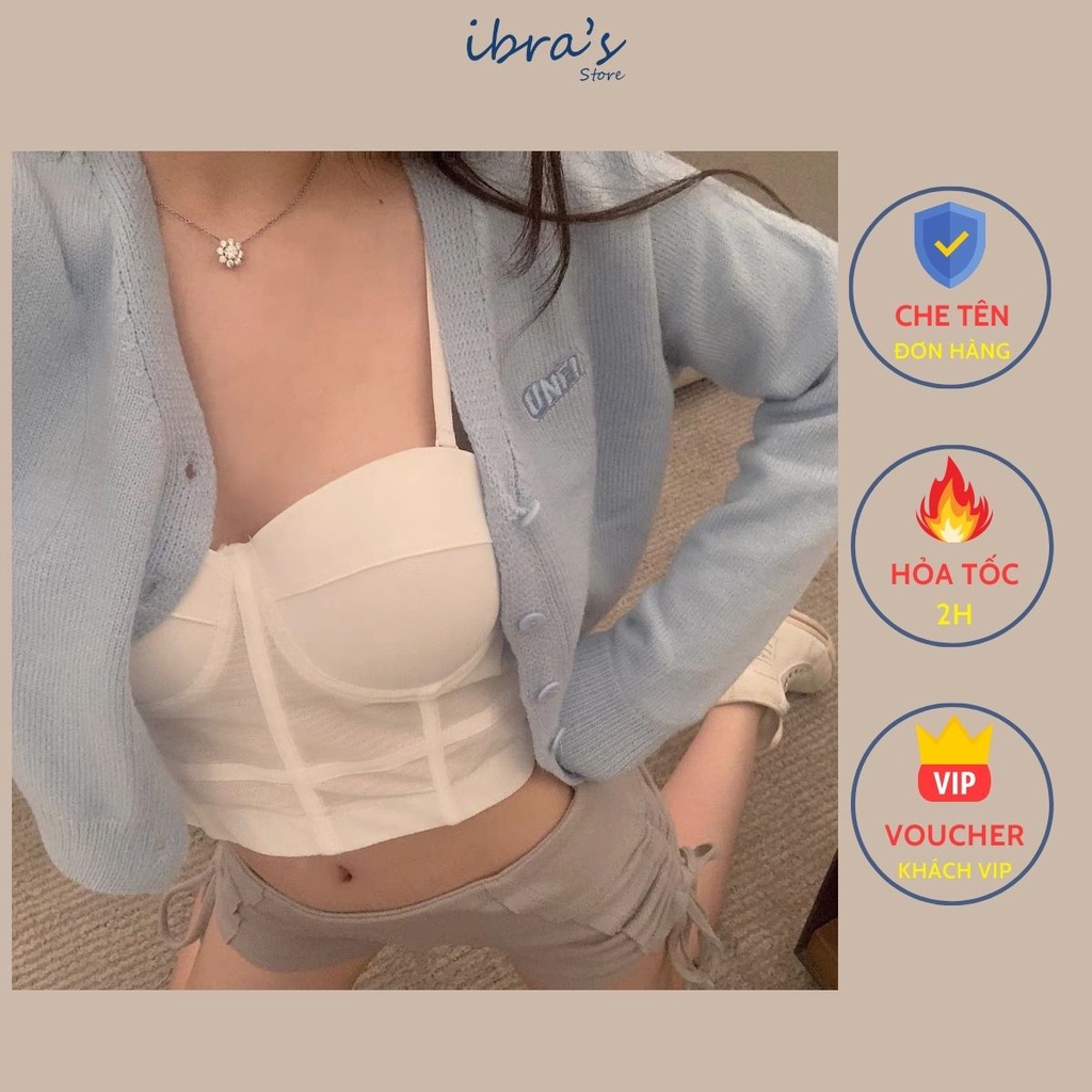 Áo Nâng Ngực Không Dây iBRA's tạo khe Sexy Corset Cao Cấp có Gọng đệm mút mỏng Áo Lót Bra nữ mặc trong vest gợi cảm br2