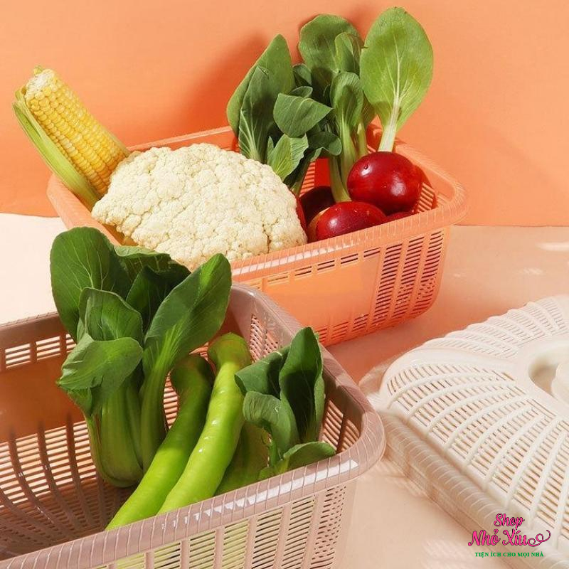 Rổ vuông có nắp nhựa Việt Nhật cao cấp